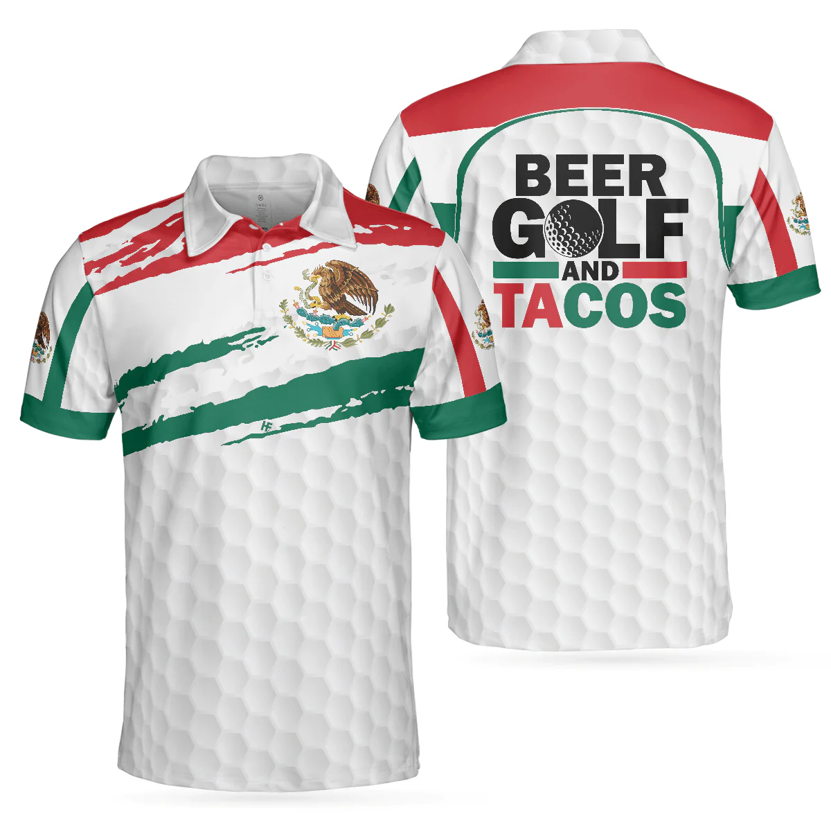 Men Golf Polo Shirt - Beer Golf And Tacos Men Polo Shirt, Simple Golfing Shirt Design For Male Players - Perfect Polo Shirt For Men, Golfers