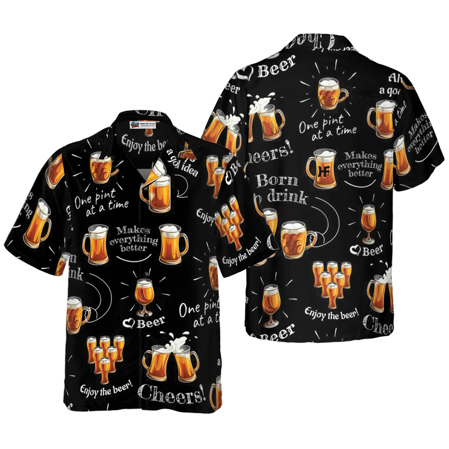 Beer Hawaiian Shirt, Beer Born To Drink, Colorful Summer Aloha Shirt For Men Women, Perfect Gift For Friend, Family, Husband, Wife, Boyfriend, Girlfriend