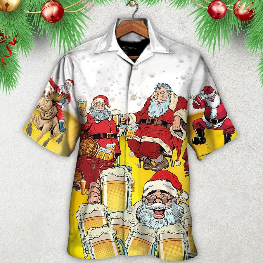 Beer Hawaiian Shirt, Beer Christmas, Santa Claus I Want More Beer Aloha Shirt For Men And Women - Perfect Gift For Beer Lovers, Christmas - Image 2