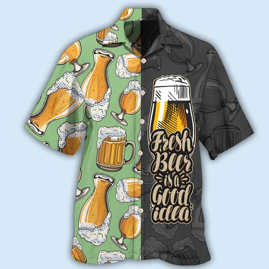 Beer Hawaiian Shirt, Beer Cool Style, Fresh Beer Is A Good Idea Aloha Shirt For Men And Women - Perfect Gift For Beer Lovers, Summer - Image 2