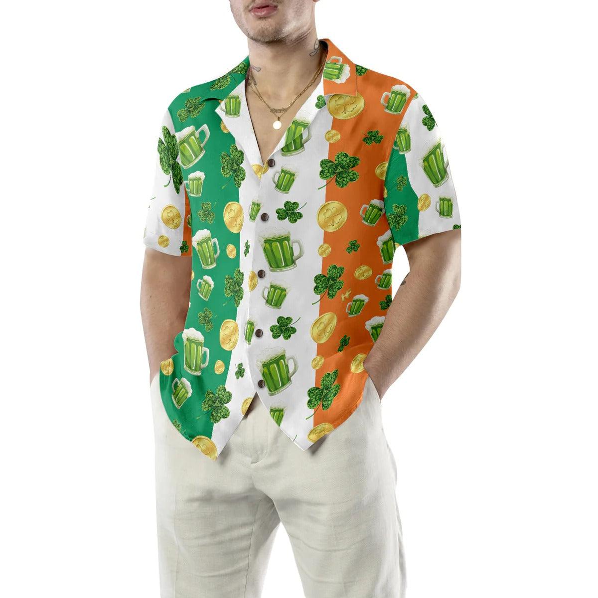 Beer Hawaiian Shirt, Beer Shamrock And Coin St Patrick's Day Hawaiian Shirt - Perfect Gift For Lover, Friend, Family - Image 2