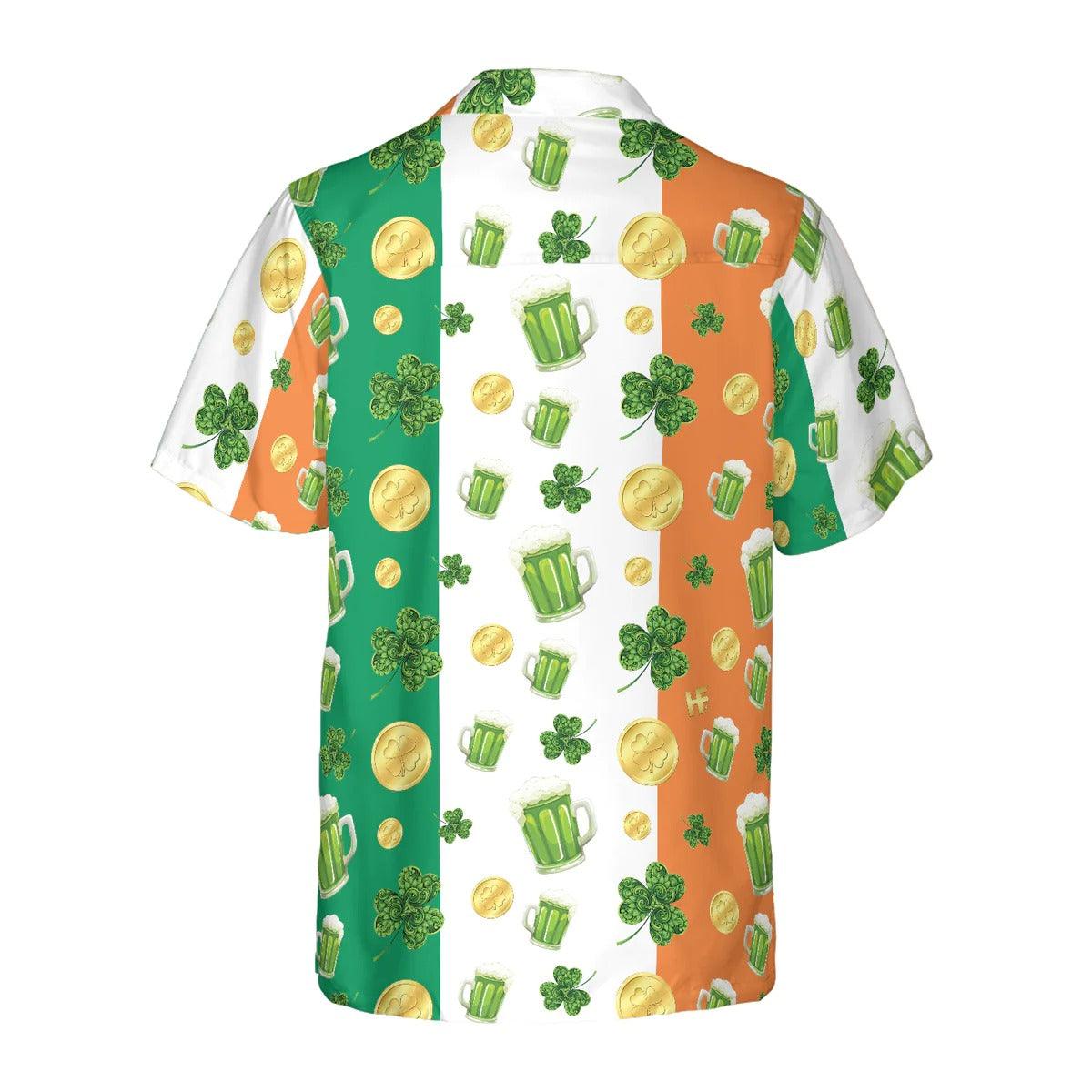Beer Hawaiian Shirt, Beer Shamrock And Coin St Patrick's Day Hawaiian Shirt - Perfect Gift For Lover, Friend, Family - Image 4