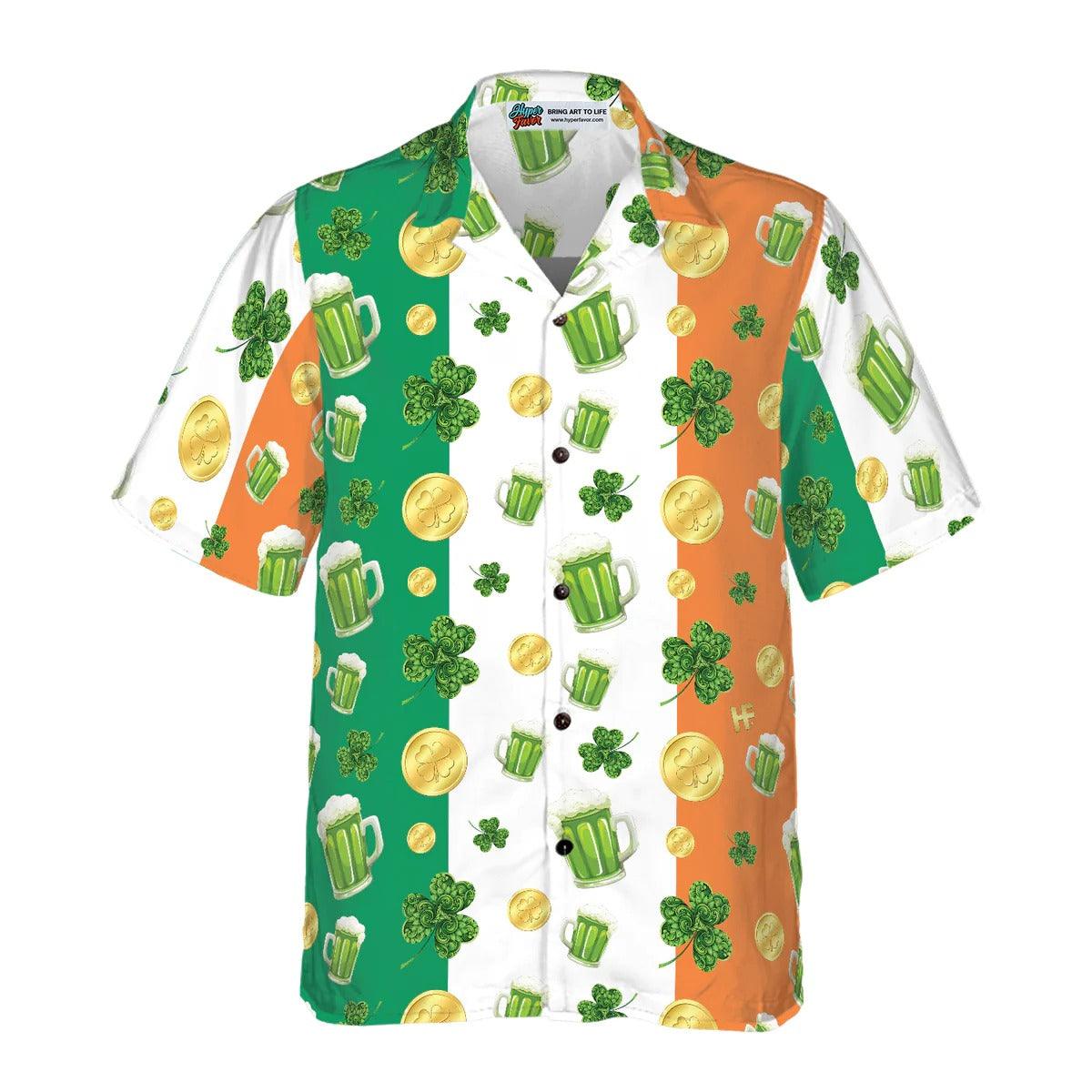 Beer Hawaiian Shirt, Beer Shamrock And Coin St Patrick's Day Hawaiian Shirt - Perfect Gift For Lover, Friend, Family - Image 5