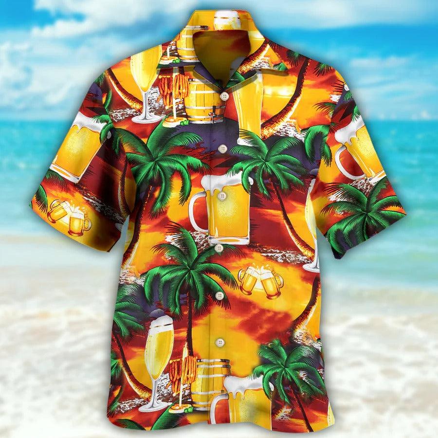 Beer Hawaiian Shirt, Beer Tropical Summer, Tropical Palm Tree Aloha Shirt For Men And Women - Perfect Gift For Beer Lovers, Summer - Image 2