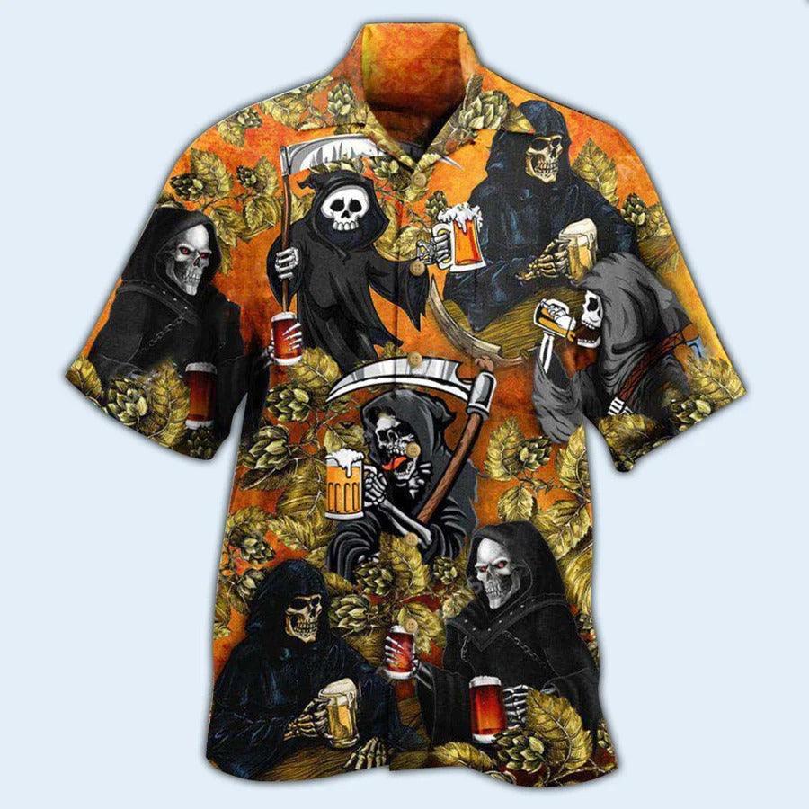 Beer Hawaiian Shirt, Death Drink Beer, Relax I Am Just Here For The Beer Aloha Shirt For Men And Women - Perfect Gift For Beer Lovers, Summer - Image 2