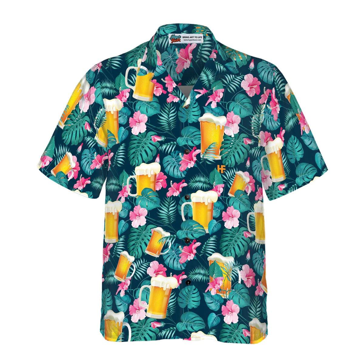 Beer Hawaiian Shirt - Drink Beer Alcohol Tropical Hawaiian Shirt, Beer Aloha Shirt, Tropical Hawaiian Shirt - Gift For Men Women, Friends, Family - Image 3