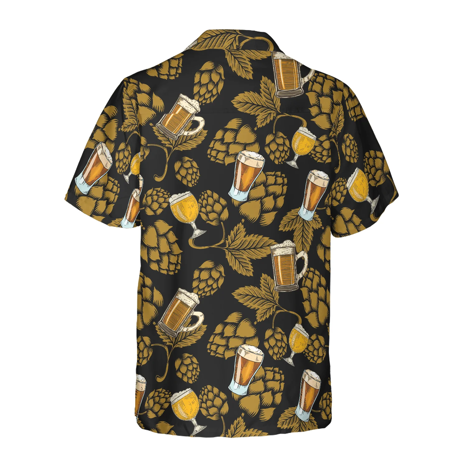 Beer Hawaiian Shirt, Hop Cones Beer Glass Hawaiian Shirt, Colorful Summer Aloha Shirt For Men Women, Gift For Friend, Family, Husband, Wife - Image 2