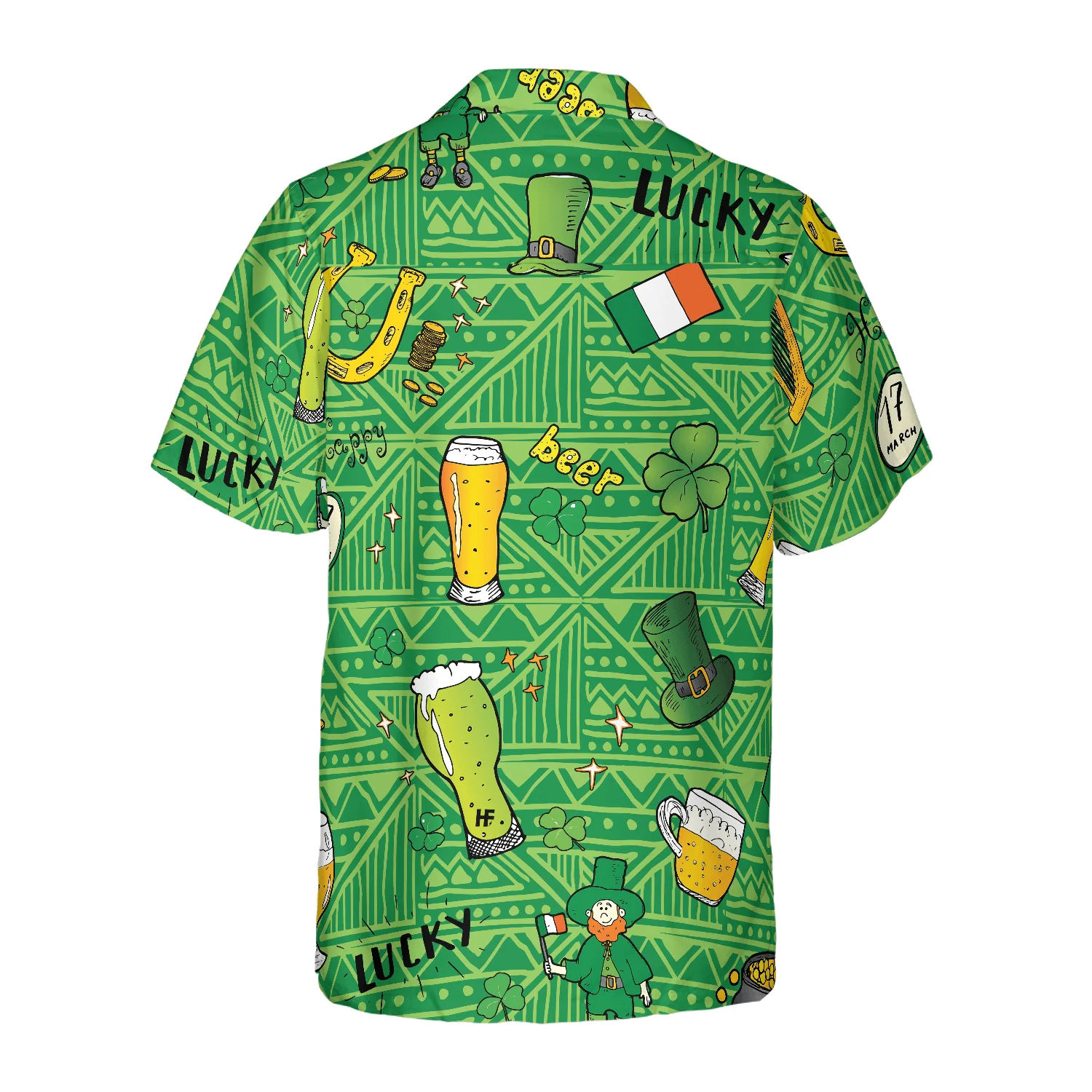 Beer Hawaiian Shirt, Ireland Pattern Happy Saint Patrick's Day Beer Hawaiian Shirt, Colorful Summer Aloha Shirt For Men Women, Gift For Family, Friend - Image 3
