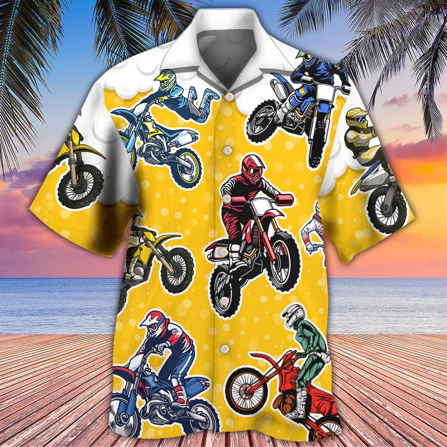 Beer Hawaiian Shirt, Motor Racing, I Like Beer And Motocross Style Aloha Shirt For Men And Women - Perfect Gift For Beer Lovers, Racer - Image 2