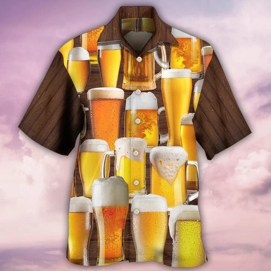 Beer Hawaiian Shirt, Tropical Beer, Beer With Brown, It's Time For Beer Aloha Shirt For Men And Women - Perfect Gift For Beer Lovers, Summer - Image 2