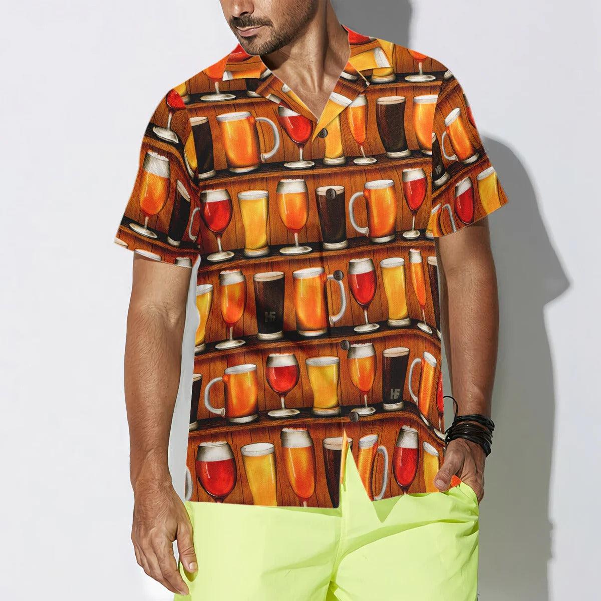 Beer Mugs Pattern Hawaiian Shirt, Beer Hawaiian Shirt, Beer Mugs Aloha Shirt For Men Women, Perfect Gift For Husband, Wife, Friend, Family - Image 4