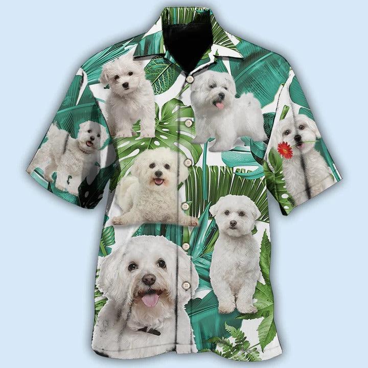 Bichon Frise Aloha Hawaii Shirt - Bichon Frise Dog Tropical Leaf Style Hawaiian Shirt For Summer - Perfect Gift For Dog Lovers, Friend, Family - Image 2