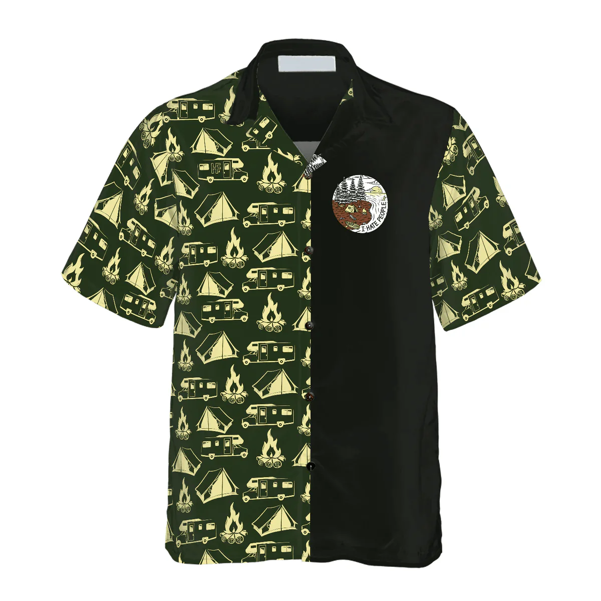 Bigfoot Hawaiian Shirt - Bigfoot Darryl Drink Coffee & Hate People Bigfoot Hawaiian Shirt, Camping Bigfoot Hawaiian Shirt - Perfect Gift For Husband, Boyfriend, Friend, Family - Image 3