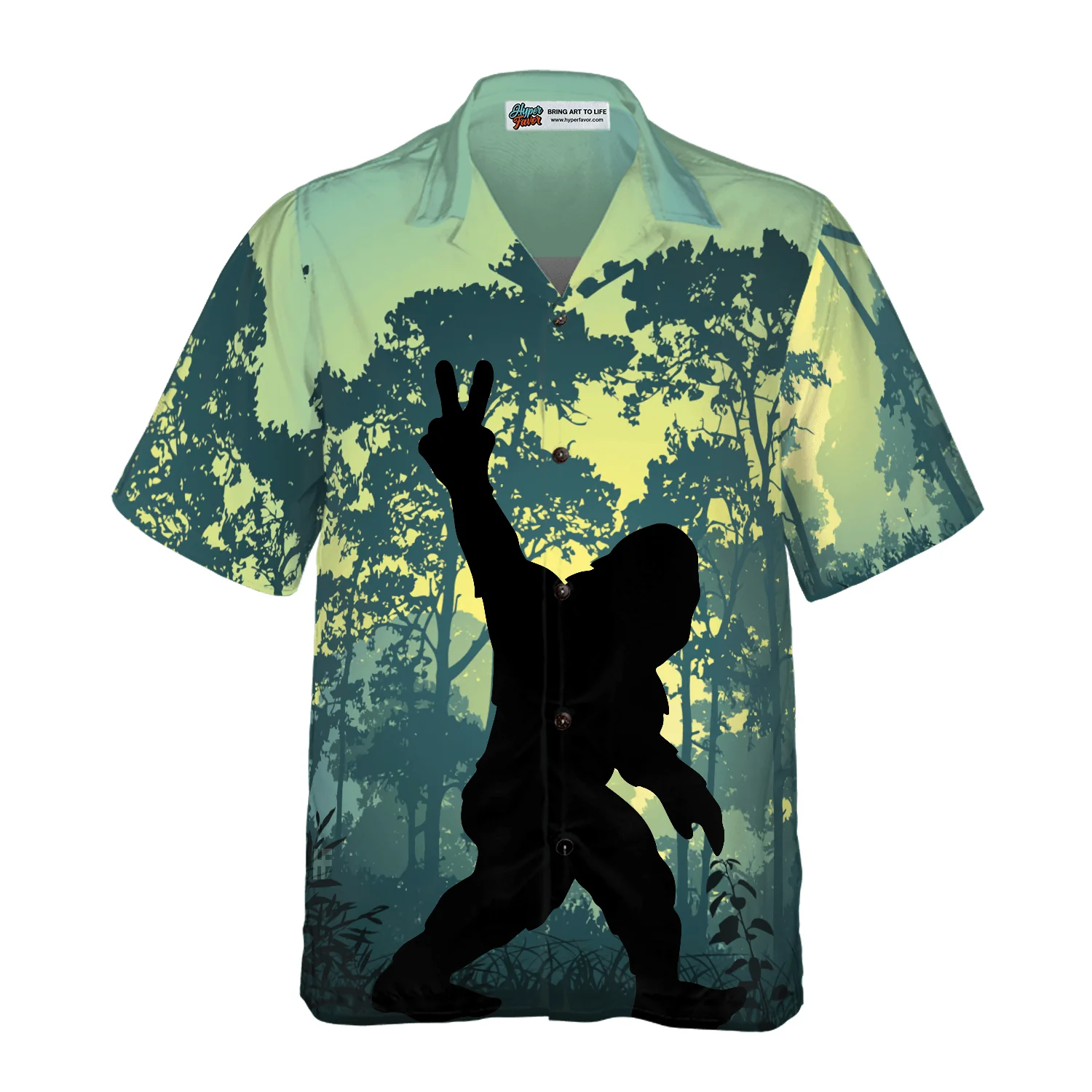 Bigfoot Hawaiian Shirt, Bigfoot Saw Me, Colorful Summer Aloha Shirt For Men Women, Perfect Gift For Friend, Family, Husband, Wife - Image 3