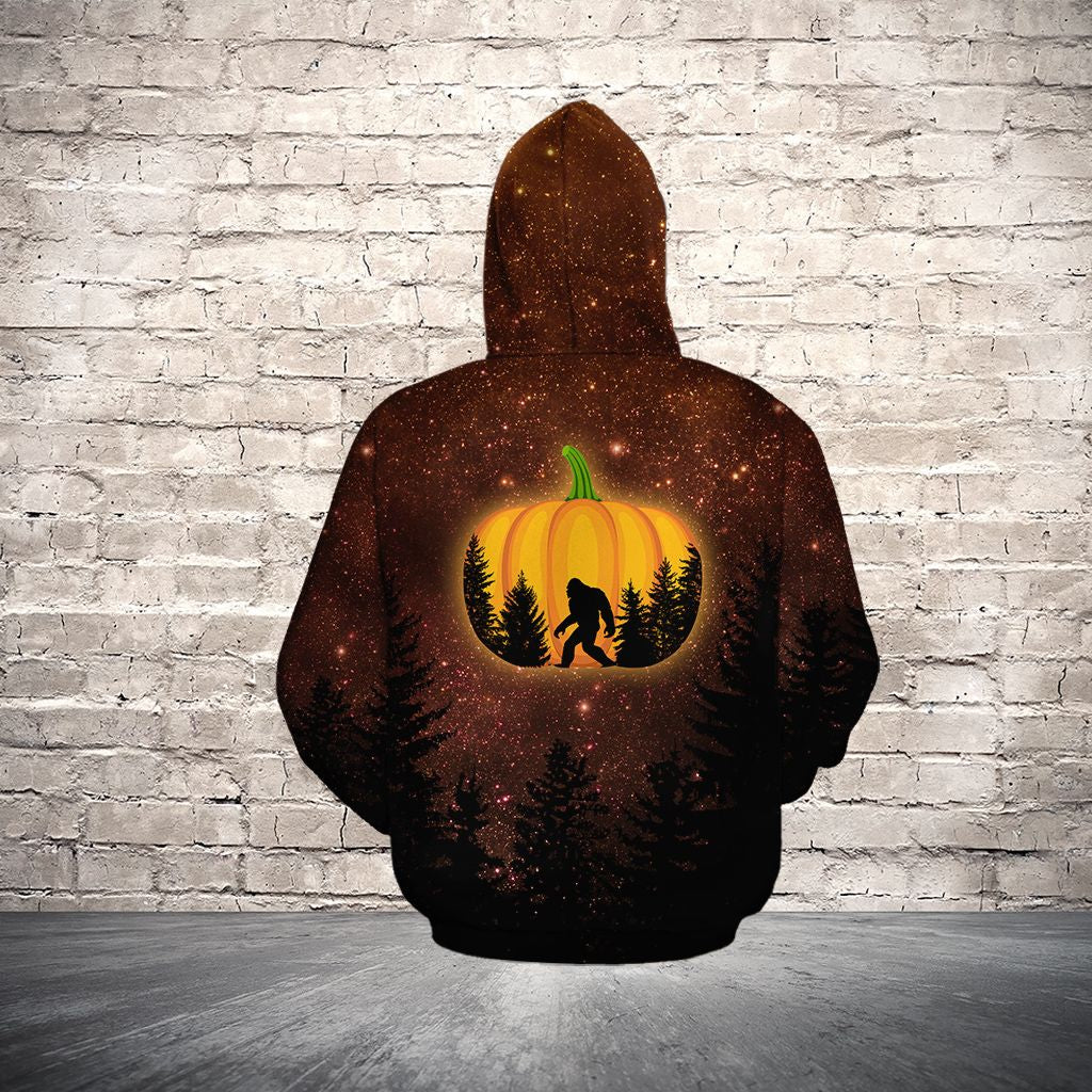 Bigfoot Pumpkin Pullover Premium Hoodie Hello My Darkness My Old Friend, Perfect Outfit For Men And Women On Christmas New Year Autumn Winter - Image 3