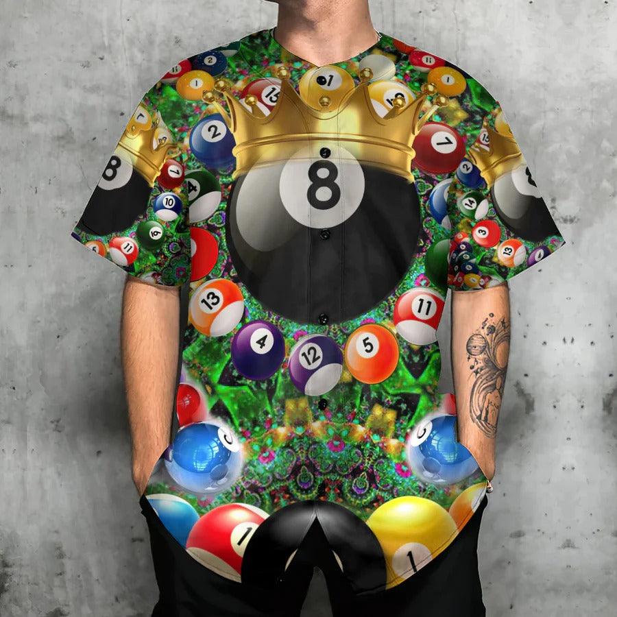 Billiard Baseball Jersey, Warning Pool Shark On Duty Billiard Baseball Jersey For Men And Women - Perfect Gift For Billiard Lovers, Billiard Players - Image 3