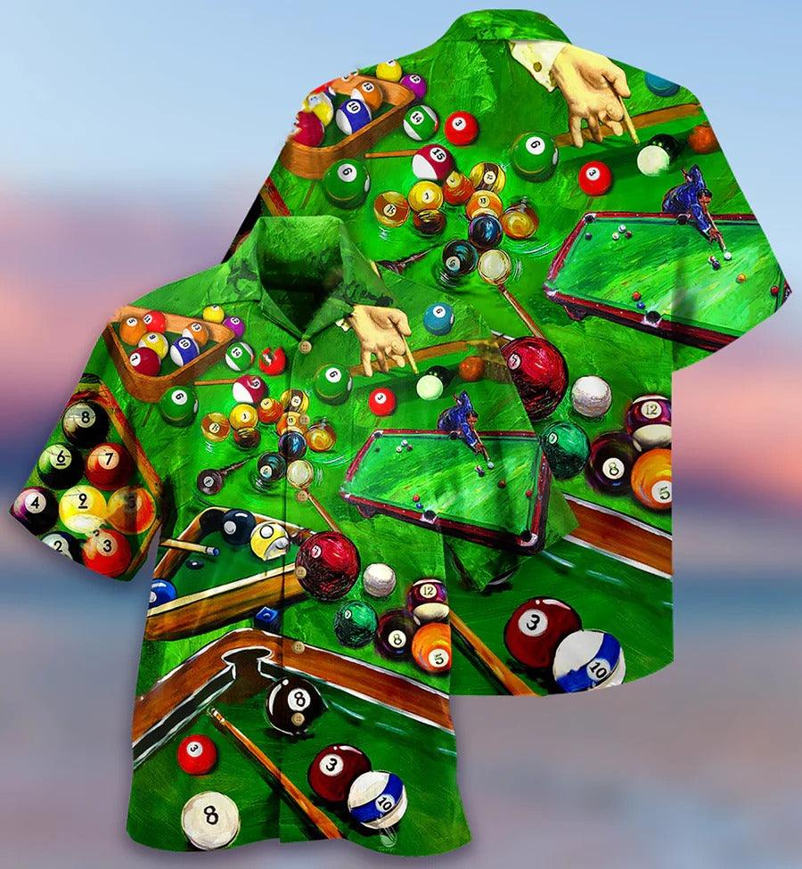 Billiard Hawaiian Shirt, Billiard Green Style Aloha Hawaiian Shirt, Billiard Rack Aloha Shirt For Men - Perfect Gift For Billiard Lovers