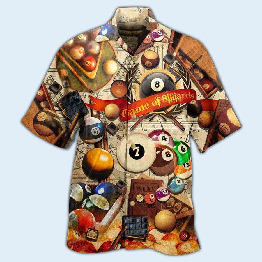 Billiard Hawaiian Shirt, Game Of Billiard Aloha Hawaiian Shirt, Billiard Ball Vintage Style Aloha Shirt For Men - Perfect Gift For Billiard Lovers - Image 2