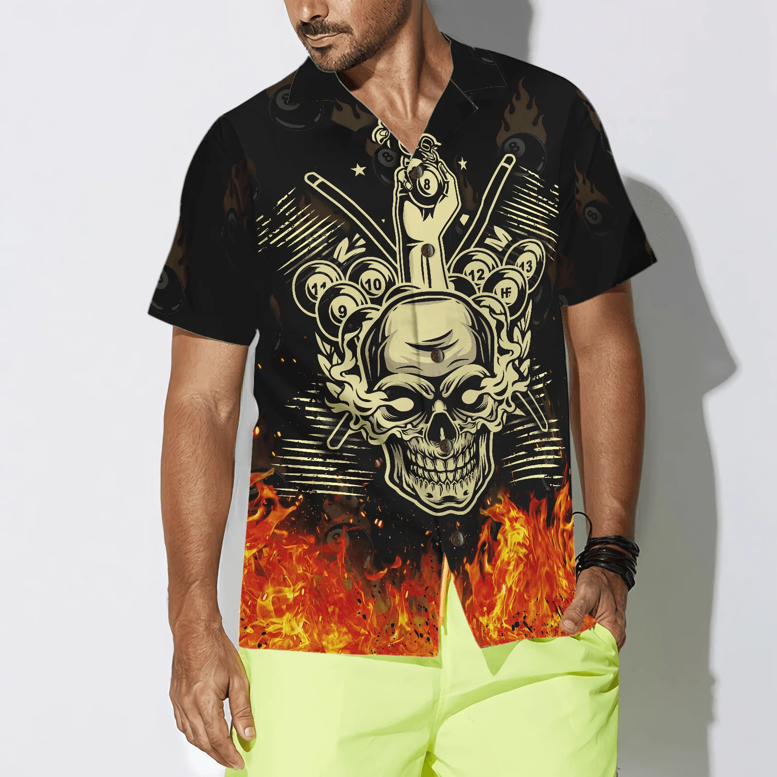 Billiard Hawaiian Shirt, I'm Here To Break Your Balls Aloha Hawaiian Shirt For Summer, Colorful Hawaiian Shirt For Men Women, Friend, Team, Billiard Lovers - Image 4