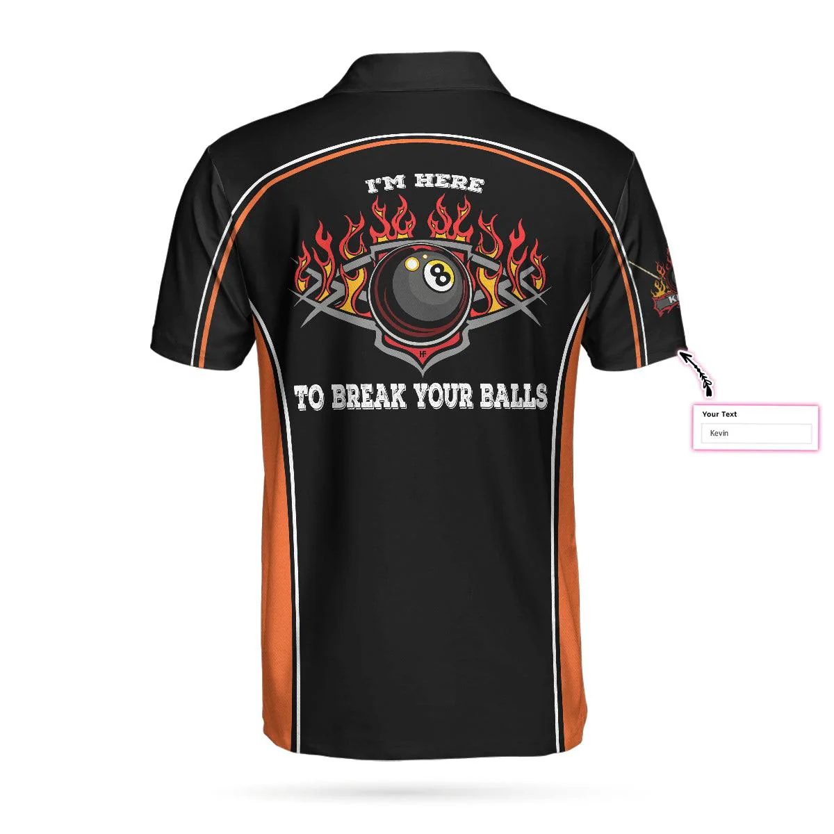 Billiards Customized Men Polo Shirt, Personalized Billiards Shirt, I'm Here To Break Your Balls Men Polo Shirt, Best Gift  For Men - Image 2