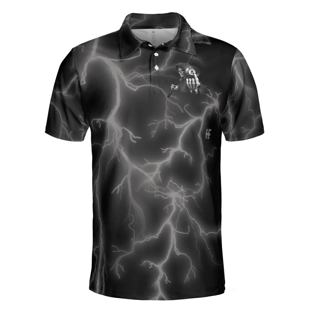 Billiards Men Polo Shirt, I Beat People With A Stick Polo Shirt, Black Billiards Polo Shirt For Billiards Enthusiasts, Perfect Polo Shirt For Men - Image 4