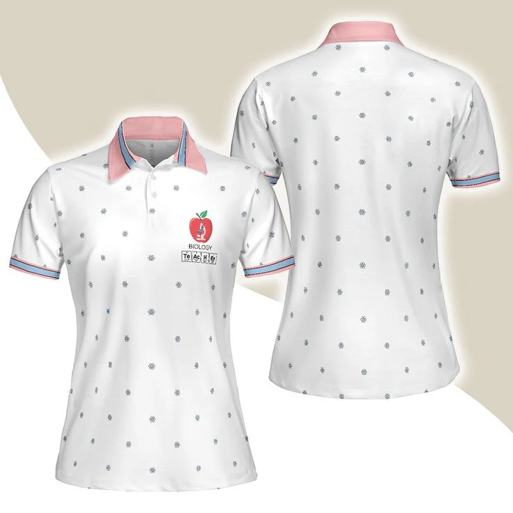 Biology Teacher Women Polo Shirt, I Love Biology Short Women Polo Shirt - Best Gift For Biology Teachers, Family, Friends - Image 2