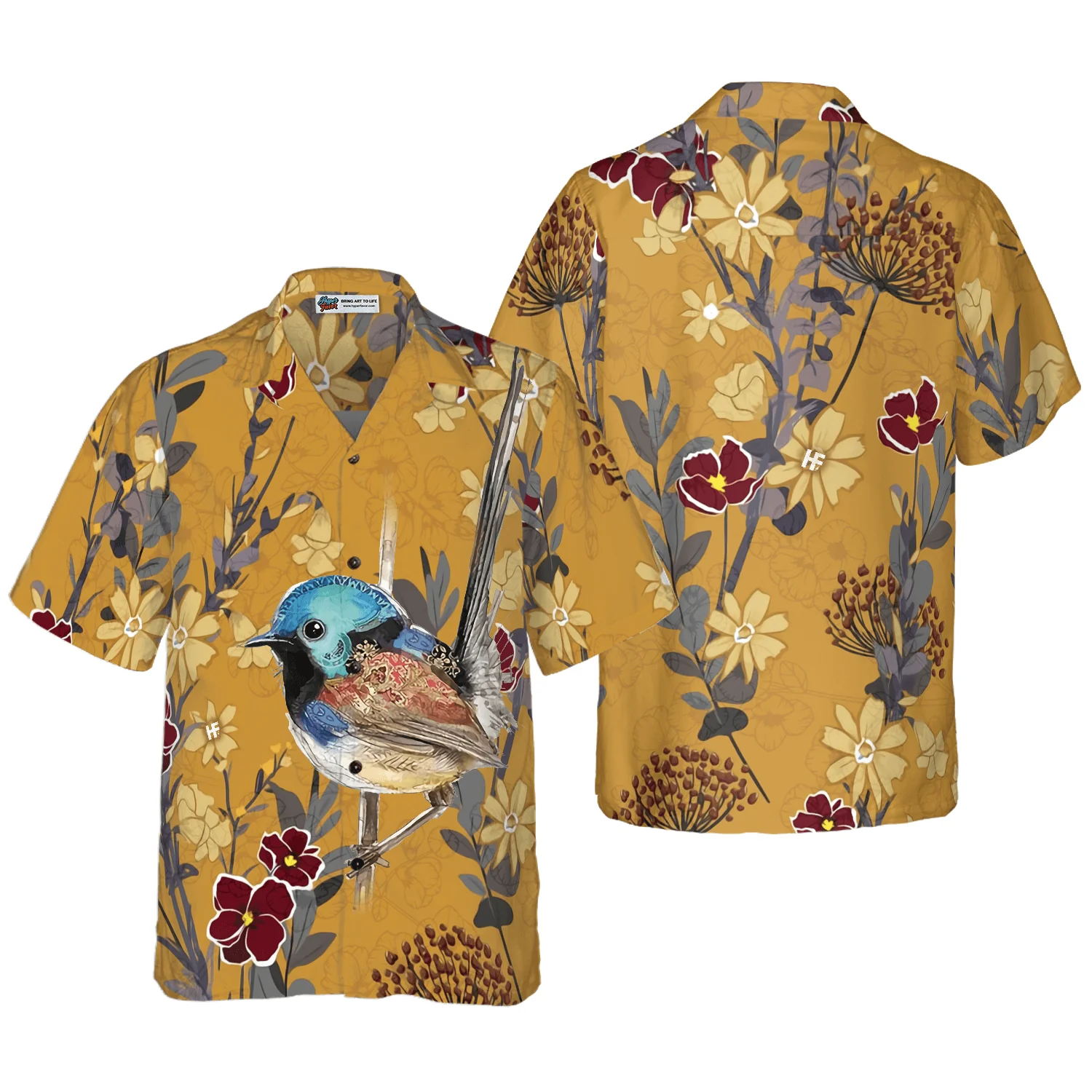 Birds Hawaiian Shirt, Colorful Summer Aloha Shirts For Men Women, Perfect Gift For Husband, Wife, Boyfriend, Friend