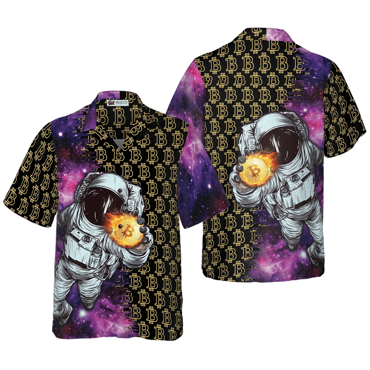 Bitcoin Hawaiian Shirt For Summer, Colorful Hawaiian Shirt Outfit For Men Women, Gift For Friend, Team, Family