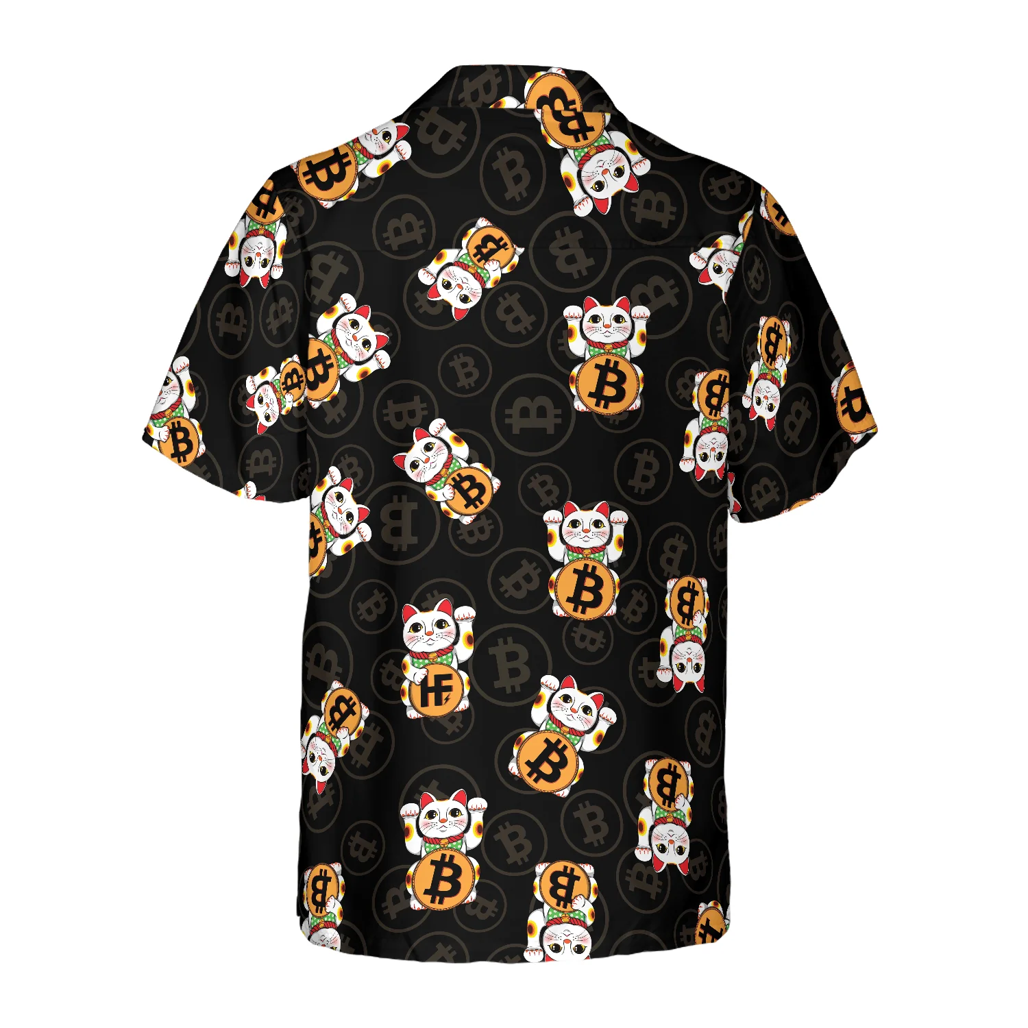 Bitcoin Hawaiian Shirt, Lucky Cat Colorful Summer Aloha Shirt For Men Women, Perfect Gift For Friend, Family, Husband, Wife, Boyfriend, Girlfriend - Image 2