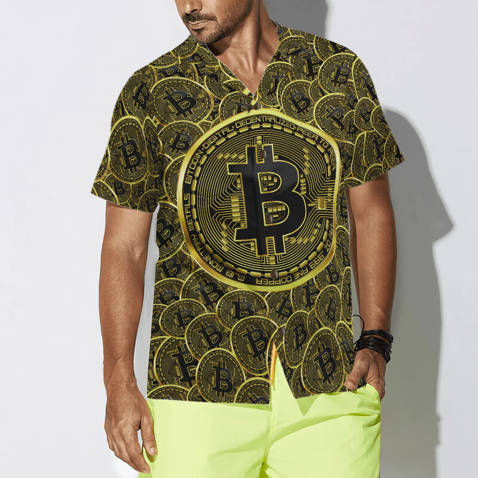 Bitcoins Hawaiian Shirt For Summer, Colorful Hawaiian Shirt Outfit For Men Women, Gift For Friend, Team, Family - Image 4