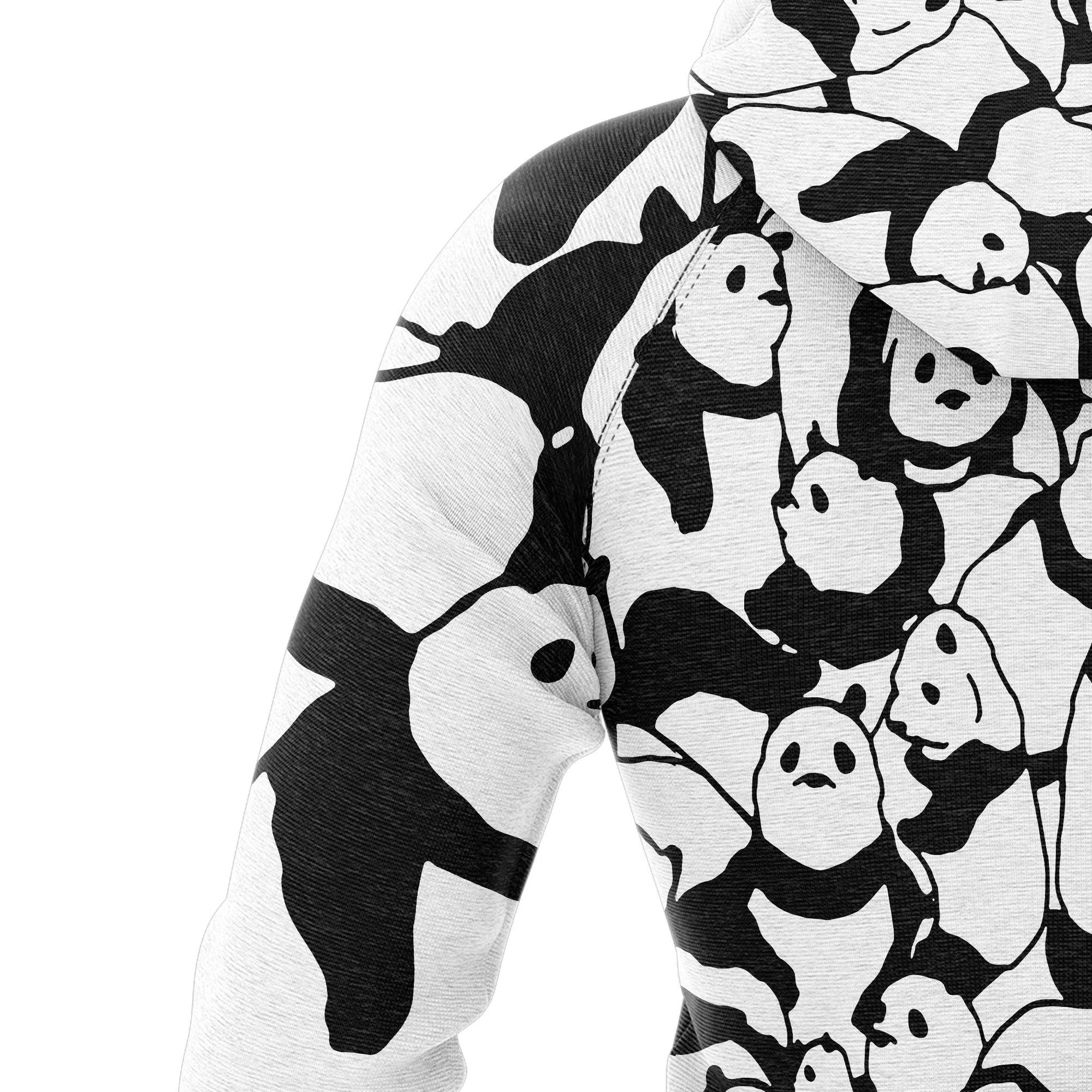 Black and White Cute Panda Pullover Premium Hoodie, Perfect Outfit For Panda Lover, Men And Women On Christmas New Year Autumn Winter - Image 8