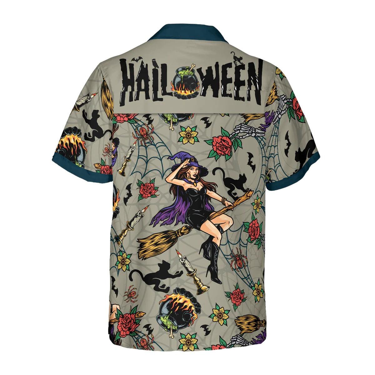 Black Cat Hawaiian Shirt For Summer, Halloween Witches Night Aloha Shirts - Perfect Gift For Men, Women, Cat Lovers Friend, Family