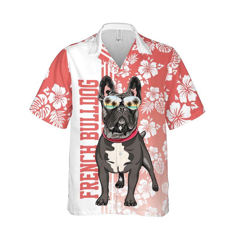 Black French Bulldog Aloha Hawaiian Shirts For Summer, Hibiscus Flower Hawaiian Set Holiday Outfits For Men Women, Gift For Dog Lovers, Dog Mom Dad - Image 6
