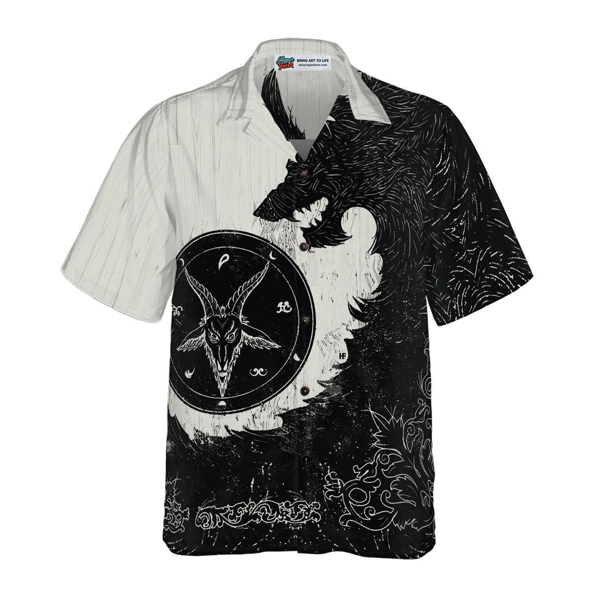 Black Wolf Shirt For Men Hawaiian Shirt - Perfect Gift For Wolf Lovers, Husband, Boyfriend, Friend, Family - Image 3