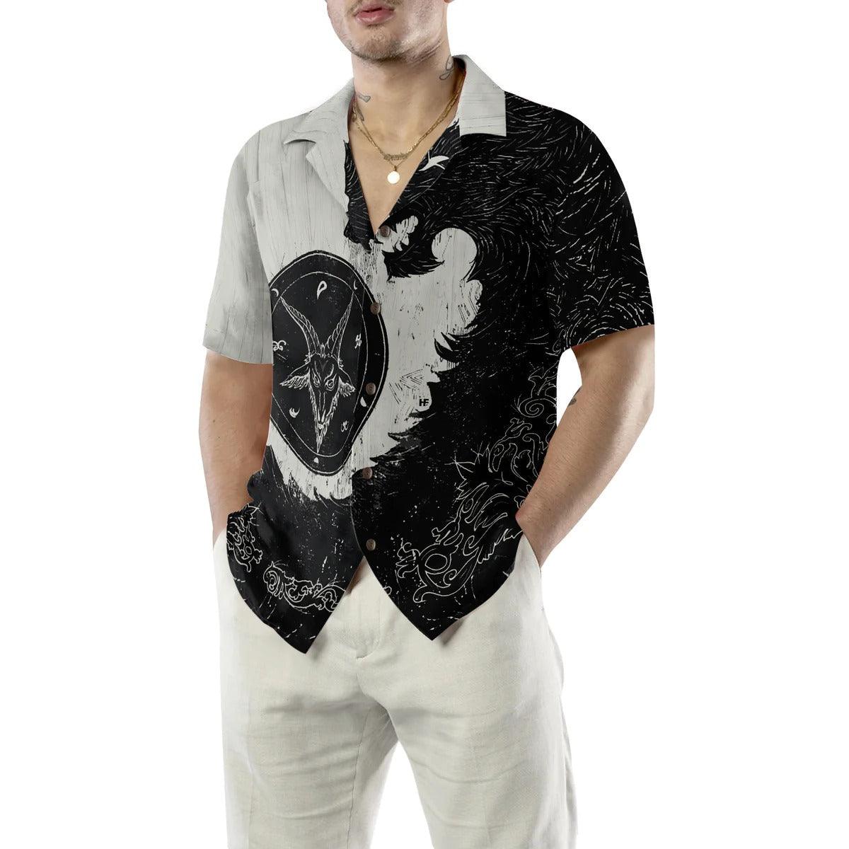 Black Wolf Shirt For Men Hawaiian Shirt - Perfect Gift For Wolf Lovers, Husband, Boyfriend, Friend, Family - Image 5
