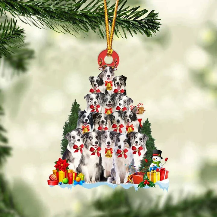 Blue Merle Collie Dogs Christmas Tree Car Ornament, Dog Gifts For Decor Home, Christmas Gift For Dog Lovers, Dog Owners - Image 5
