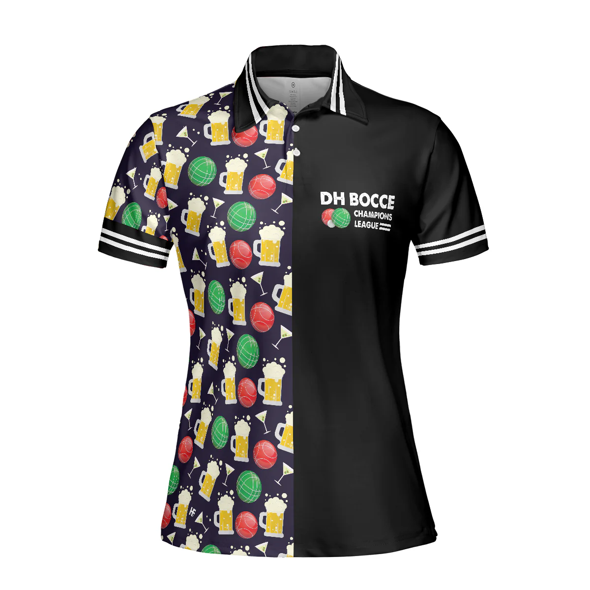 Bocce Women Polo Shirt, DH BOCCE Champions League Women Polo Shirts, Best Gift For Bocce Champions League Lovers, Ladies, Bocce Players - Image 2