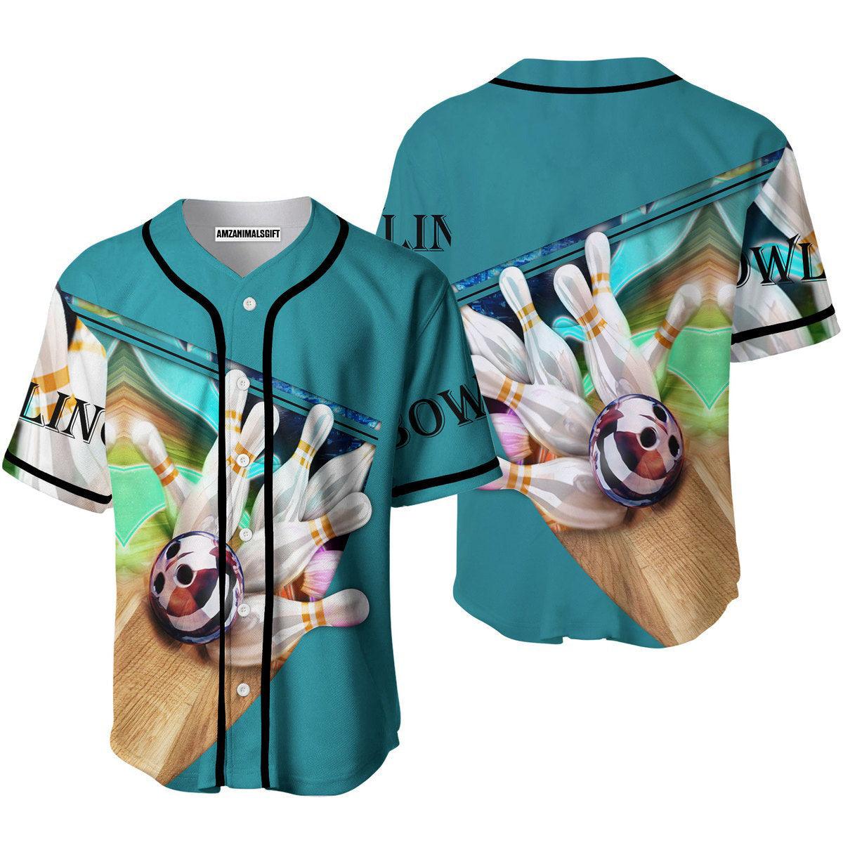 Bowling Baseball Jersey, Bowling and Pins Baseball Jersey For Men And Women - Perfect Gift For Bowling Lovers, Bowlers