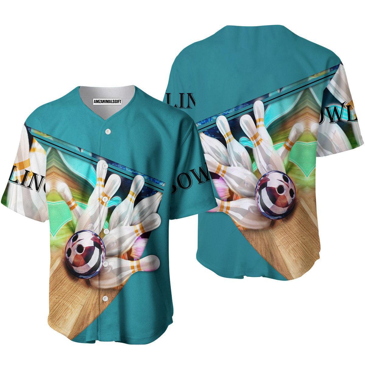 Bowling Baseball Jersey, Bowling and Pins Baseball Jersey For Men And Women - Perfect Gift For Bowling Lovers, Bowlers - Image 2