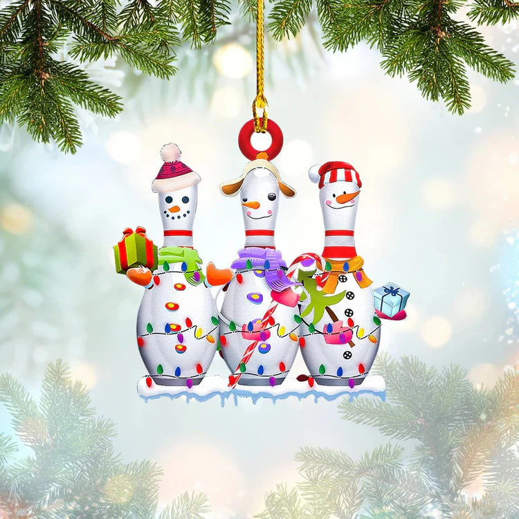 Bowling Christmas Acrylic Keychain For Bowling Lovers - Christmas Gift For Bowling Lovers, Bowlers - Image 4