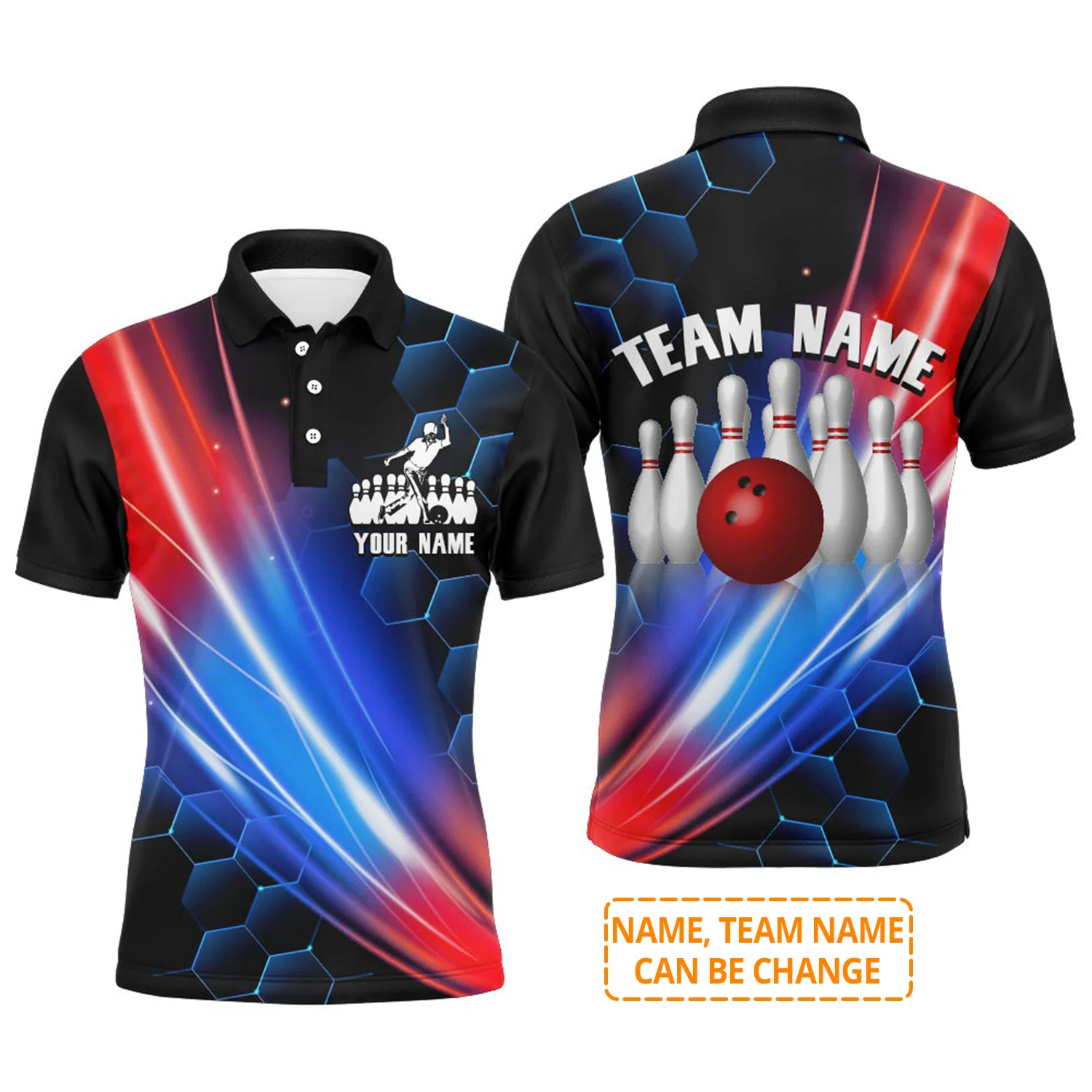 Bowling Custom Men Polo Shirt - Custom Bowling Shirt For Team Personalized Bowling Polo Shirt - Gift For Friend, Family - Image 2