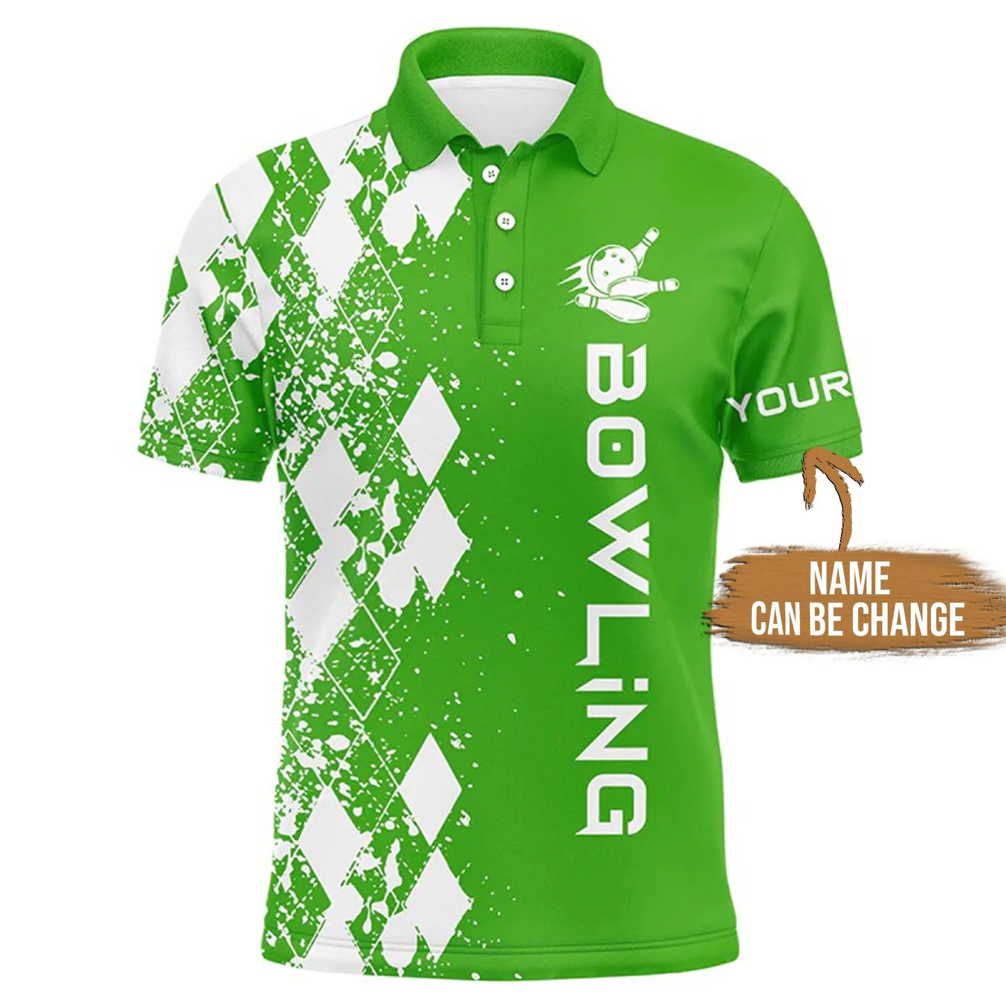 Bowling Custom Men Polo Shirt - Custom Name Bowling Polo Shirts For Men Personalized Bowling Polo Shirt - Gift For Friend, Family - Image 2