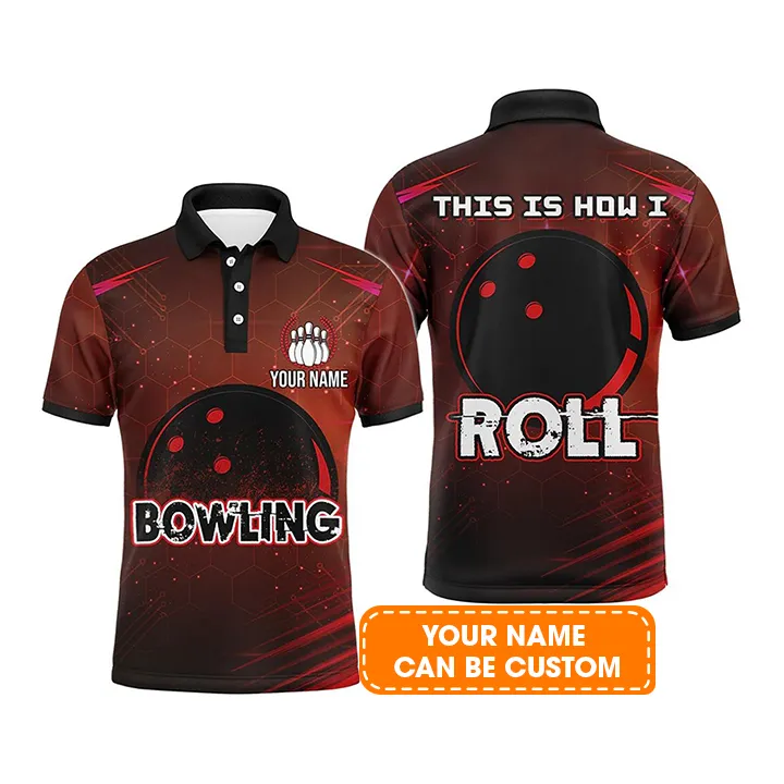 Bowling Custom Men Polo Shirt - Custom Name This Is How I Roll Polo Personalized Bowling Polo Shirt - Perfect Gift For Friend, Family - Image 2