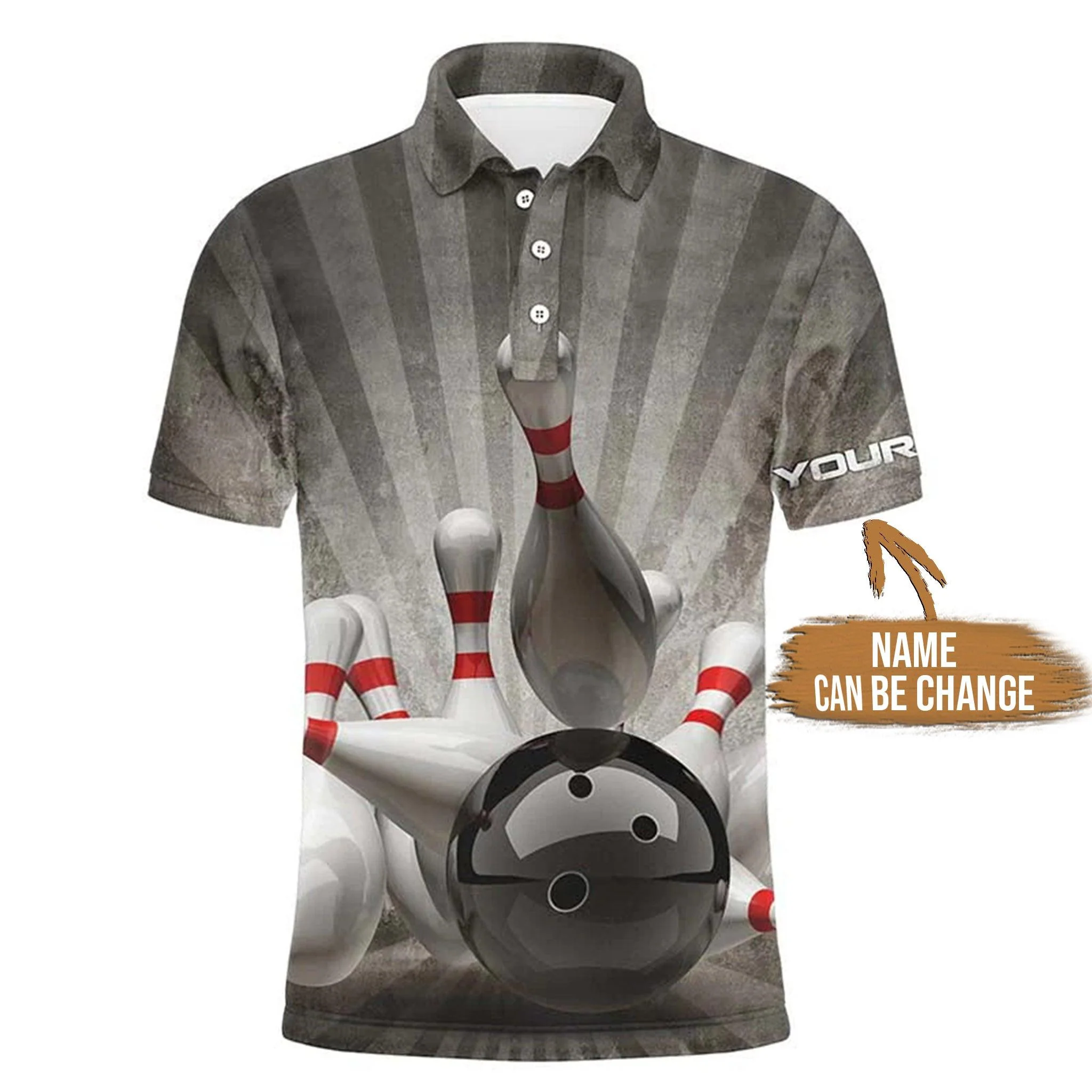 Bowling Custom Men Polo Shirt - Custom Name Vintage Bowling Personalized Bowling Polo Shirt - Perfect Gift For Friend, Family