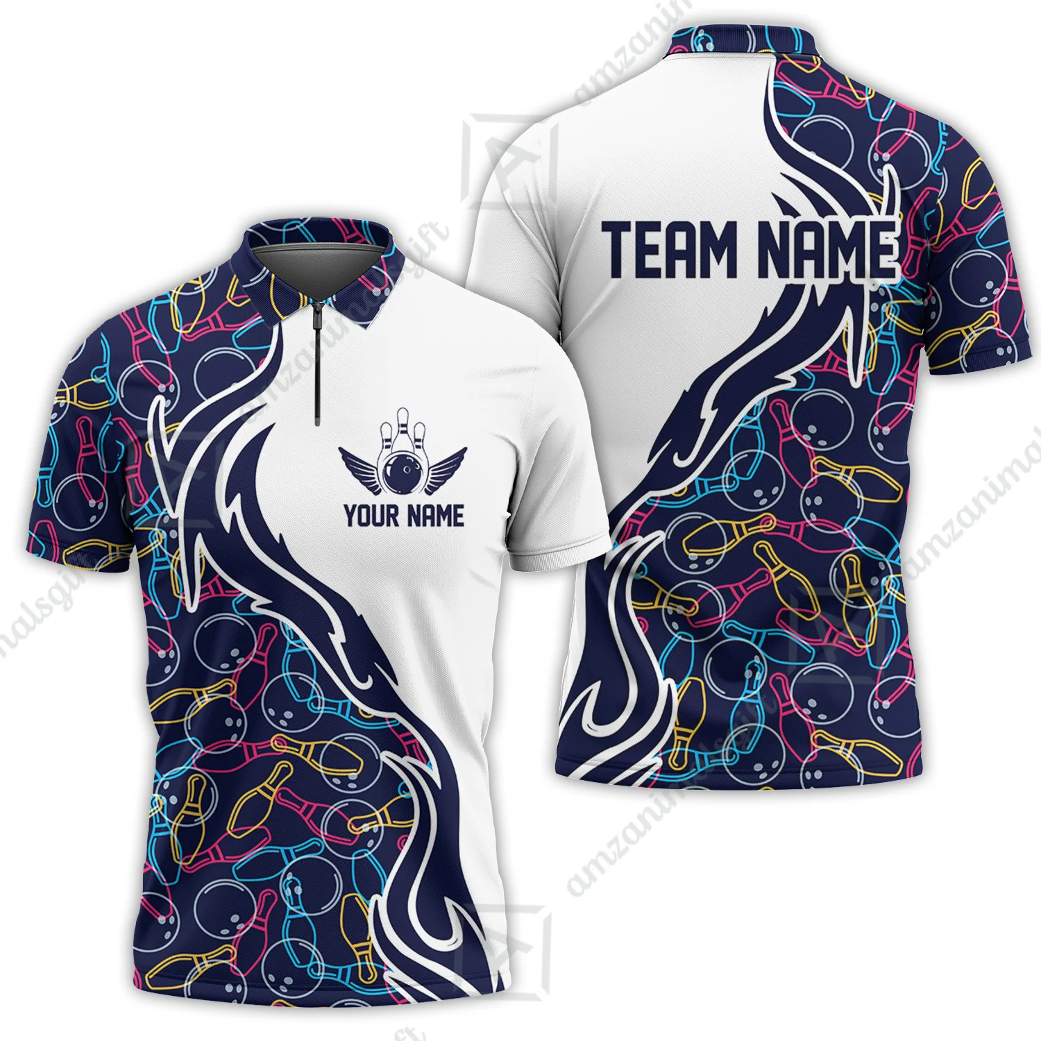 Bowling Custom Women Polo Shirt - Custom Name Bowling Personalized Bowling Polo Shirt - Gift For Friend, Family, Bowling Lovers - Image 10