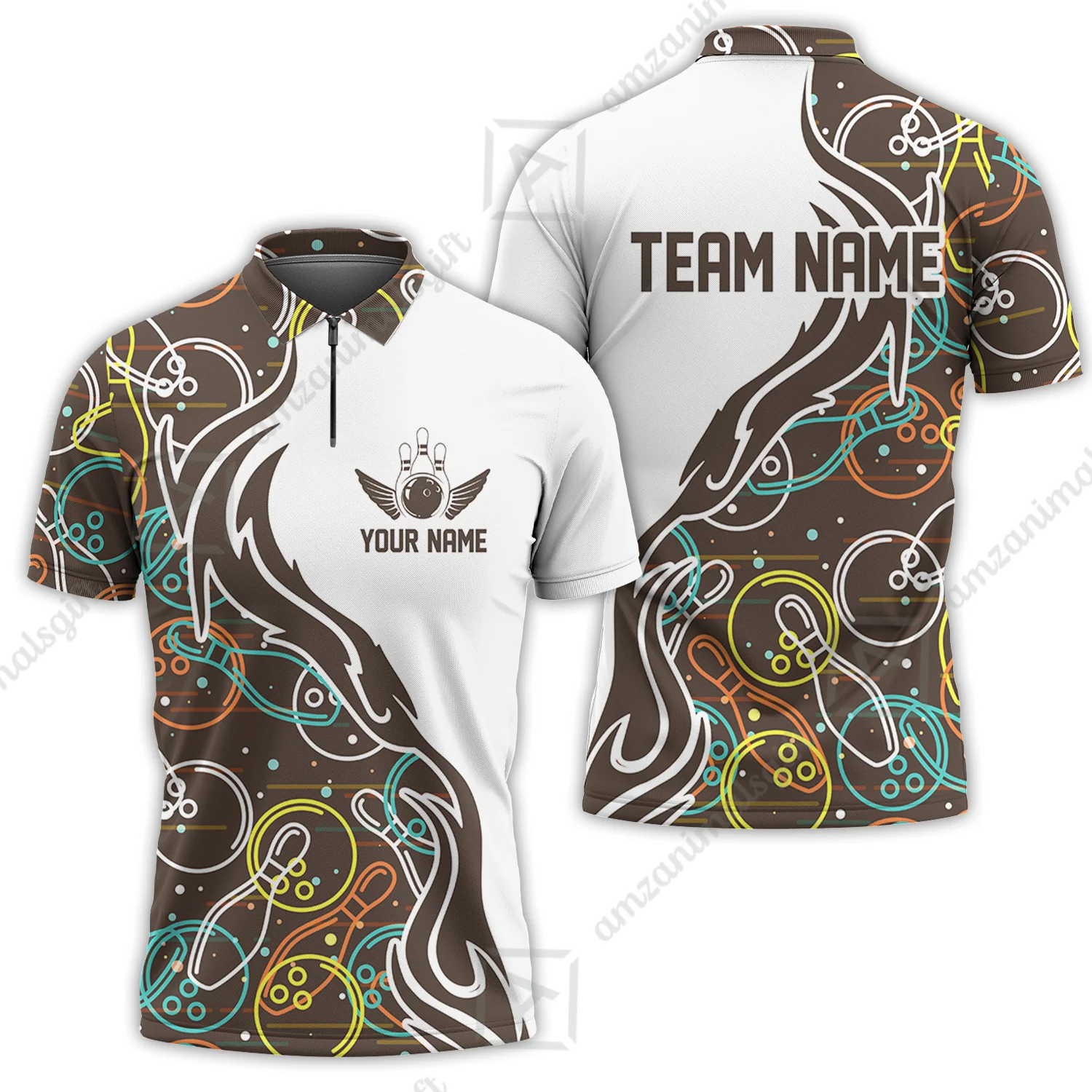 Bowling Custom Women Polo Shirt - Custom Name Bowling Personalized Bowling Polo Shirt - Gift For Friend, Family, Bowling Lovers - Image 11
