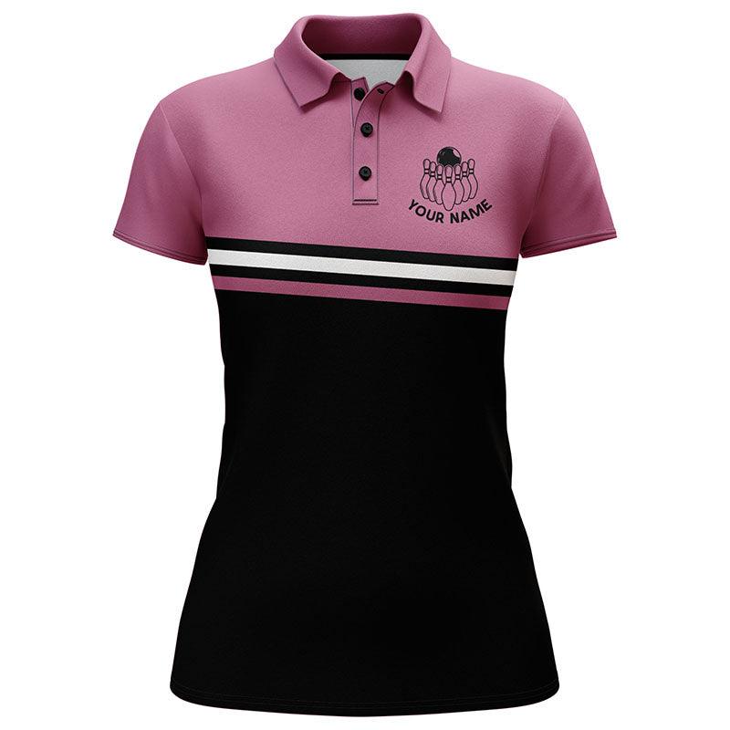 Bowling Custom Women Polo Shirt - Custom Name Classy Sasy Bowling Girl Personalized Bowling Polo Shirt - Gift For Friend, Family, Bowling Lovers - Image 3