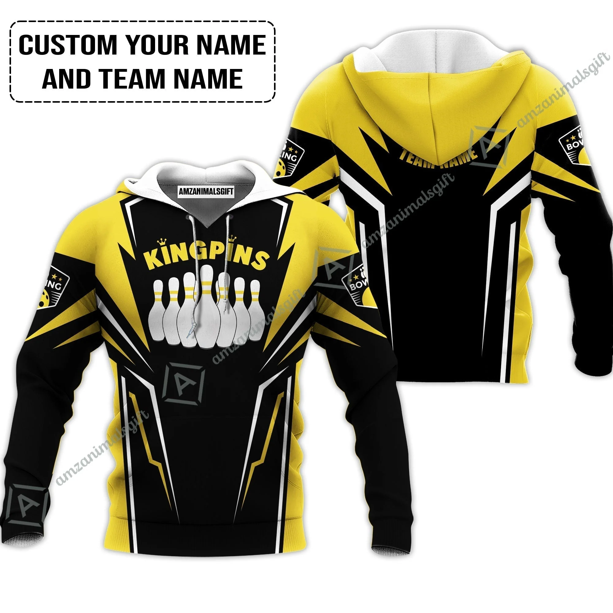 Bowling Custom Women Polo Shirt - Custom Name King Pins Bowling Team Personalized Women Polo Shirt - Image 4
