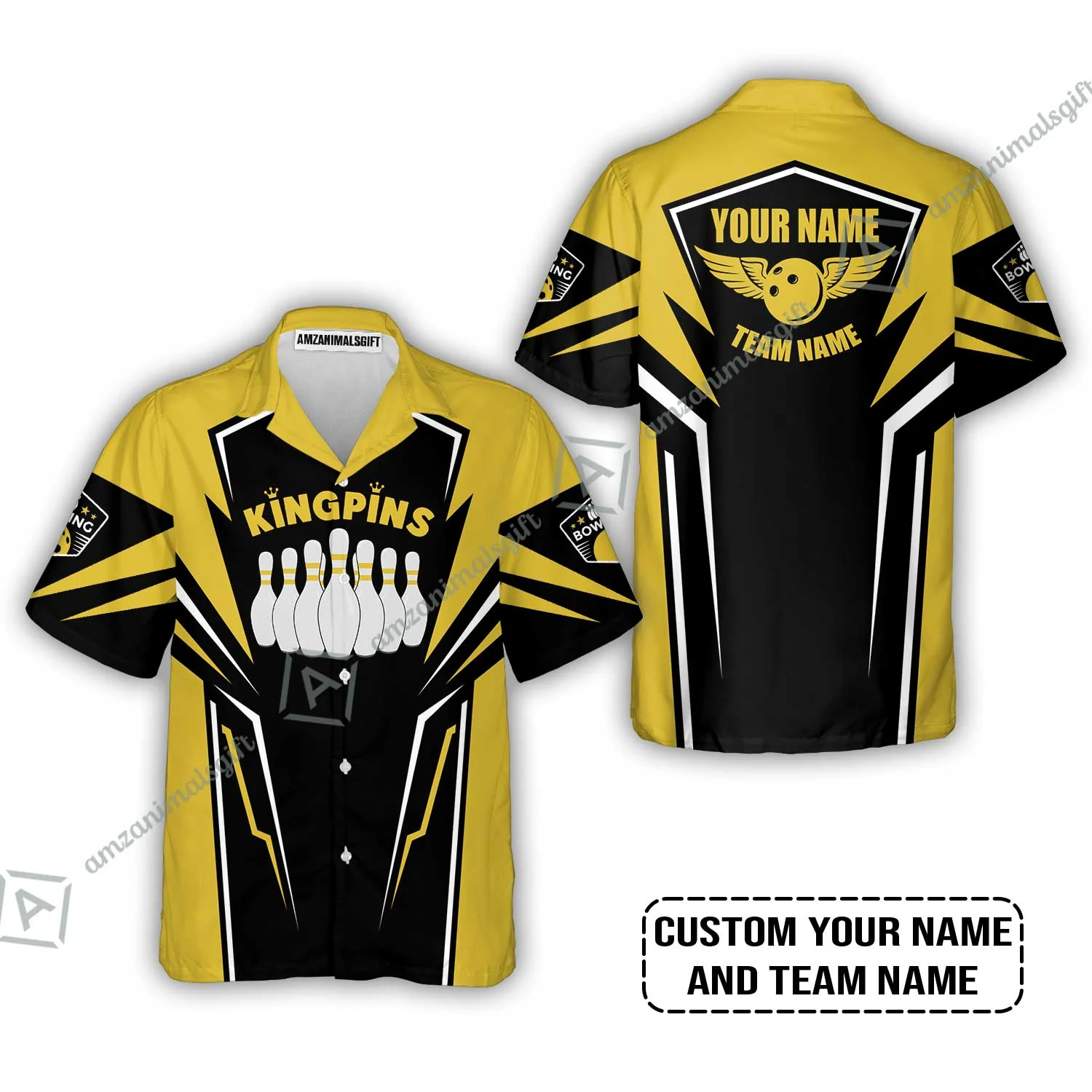 Bowling Custom Women Polo Shirt - Custom Name King Pins Bowling Team Personalized Women Polo Shirt - Image 9