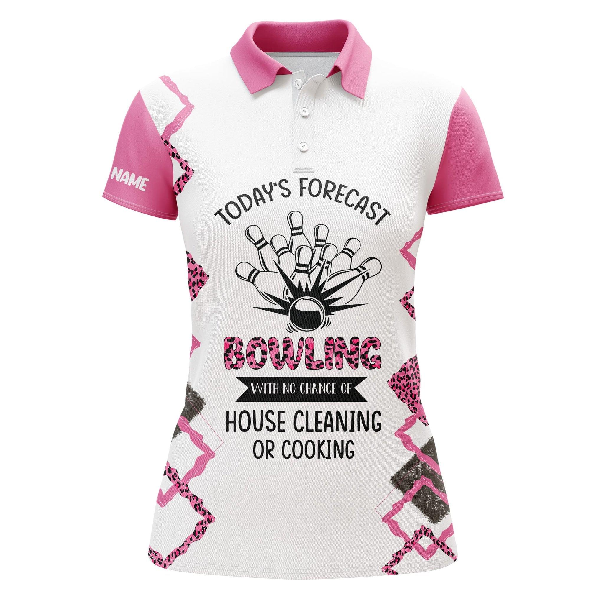 Bowling Custom Women Polo Shirt - Custom Name Polo Shirt, Funny Pink Bowling Personalized Bowling Polo Shirt - Gift For Friend, Family, Bowling Lovers - Image 2